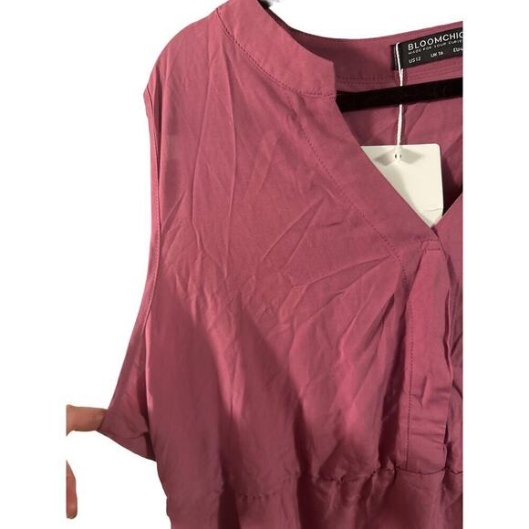2/$25 Size 12 Large BloomChic  Supersoft Notched Ruffle Layered Sleeveless Dress - Picture 8 of 9
